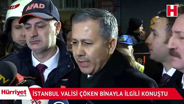 Bahçelievler'de çöken binayla ilgili İstanbul Valisi'nden açıklama