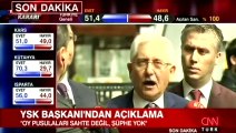 YSK Başkanı Sadi Güven, Ankara'da açıklama yaptı.