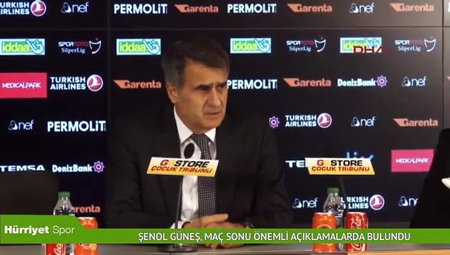 Şenol Güneş maç sonu önemli açıklamalarda bulundu