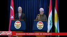 Başbakan Binali Yıldırım ve Mesud Barzani'den ortak basın toplantısı