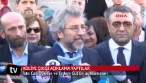 Can Dündar ve Erdem Gül adliye önünde açıklama yaptı