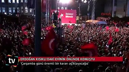 Erdoğan: Çarşamba günü önemli bir kararı açıklayacağız