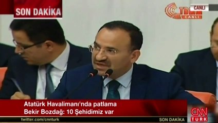 Bekir Bozdağ'dan Atatürk Havalimanı'ndaki patlama ile ilgili açıklama