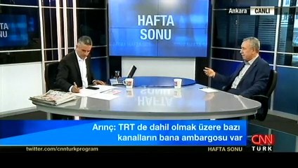 Bülent Arınç: Bazı kanallar bana ambargo uyguluyor