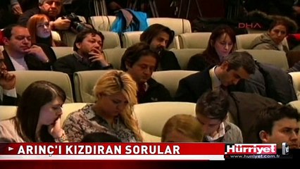 İŞTE ARINÇ'I KIZDIRAN VE TERLETEN SORULAR