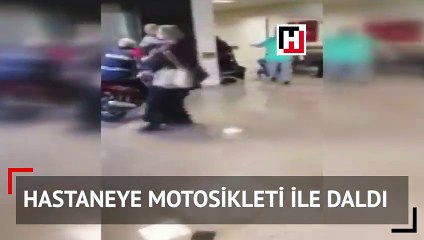 Hastaneye motosikletiyle girdi, belediyelere mizah konusu oldu