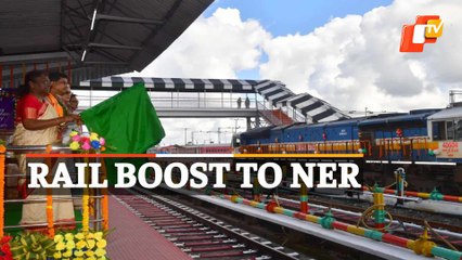 President Murmu Flags Off Two Trains From Agartala Railway Station