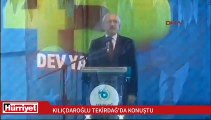 Kemal kılıçdaroğlu Tekirdağ'da konuştu
