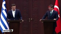 Başbakan Davutoğlu ve Aleksis Çipras'tan ortak basın toplantısı