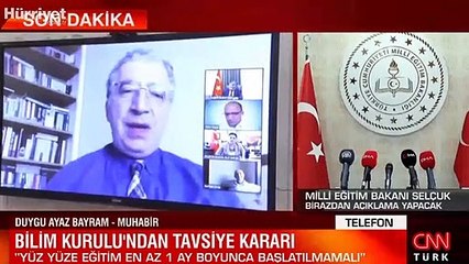 Son dakika: Bilim Kurulu'ndan tavsiye kararı: Yüz yüze eğitim en az 1 ay boyunca başlatılmamalı