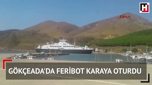 Gökçeada'da feribot karaya oturdu