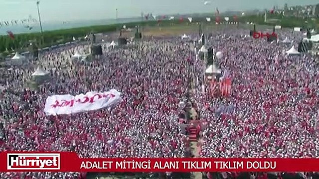 Maltepe miting alanı tıklım tıklım doldu