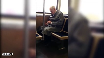 Yaşlı adamın Iphone ile imtihanı