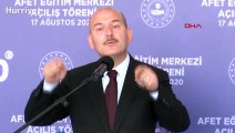 İçişleri Bakanı Süleyman Soylu, İstanbul Afet Eğitim  Merkezi Açılış töreninde açıklamalarda bulundu