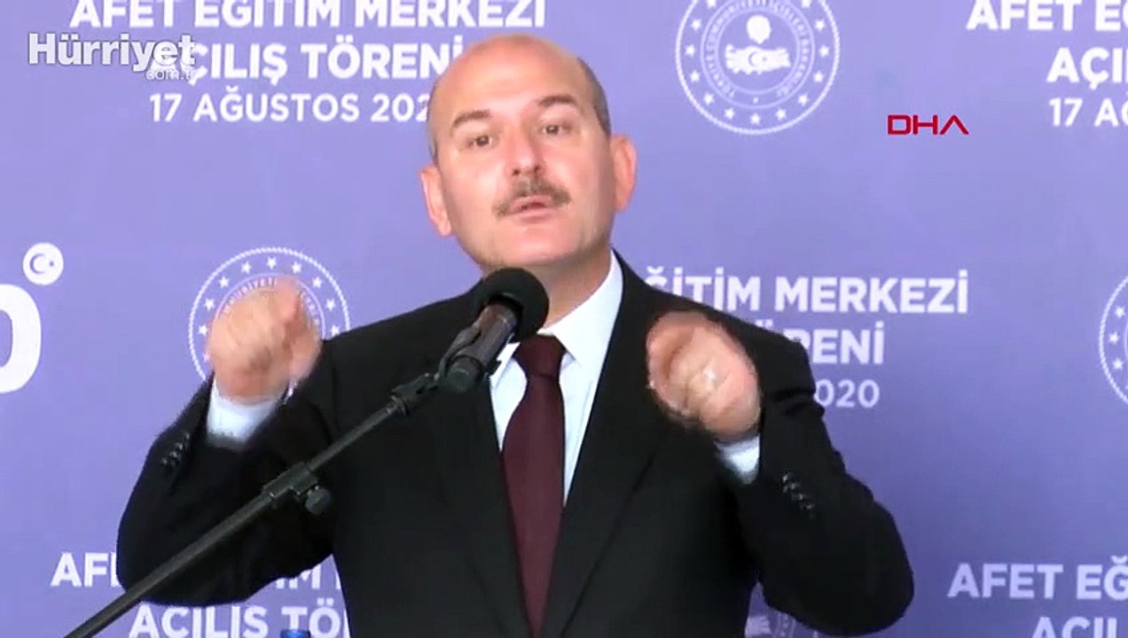 İçişleri Bakanı Süleyman Soylu, İstanbul Afet Eğitim  Merkezi Açılış töreninde açıklamalarda bulundu