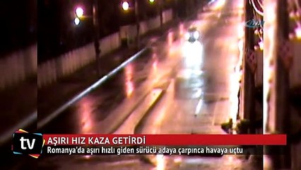 Romanya'da aşırı hız kazaya davetiye çıkardı