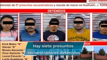 Cae banda de presuntos secuestradores en Edomex; rescatan a niño de 9 años