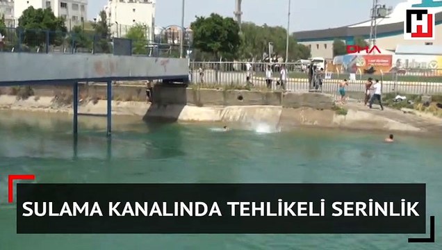Sulama kanalında tehlikeli serinlik