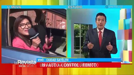 Un auto guiado a control remoto está en El Alto