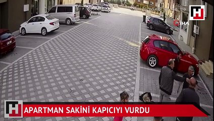 Apartman sakini kapıcıyı böyle vurdu