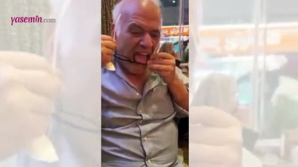 Ahmet Çakar gözlük camlarını öyle bir temizledi ki! Görenlerin midesi bulandı