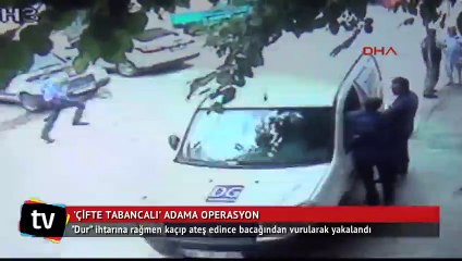 Çifte tabancalı suç makinesi yaralı yakalandı