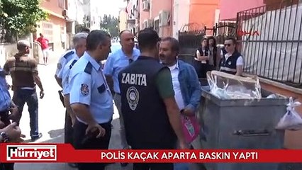 Polis kaçak aparta baskın yaptı, sahibini suriyeliler dövdü