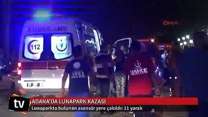 Lunaparkta bulunan asansör yere çakıldı: 11 yaralı
