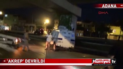 GÖSTERİDE ATILAN MOLOTOF ZIRHLI ARACI DEVİRDİ