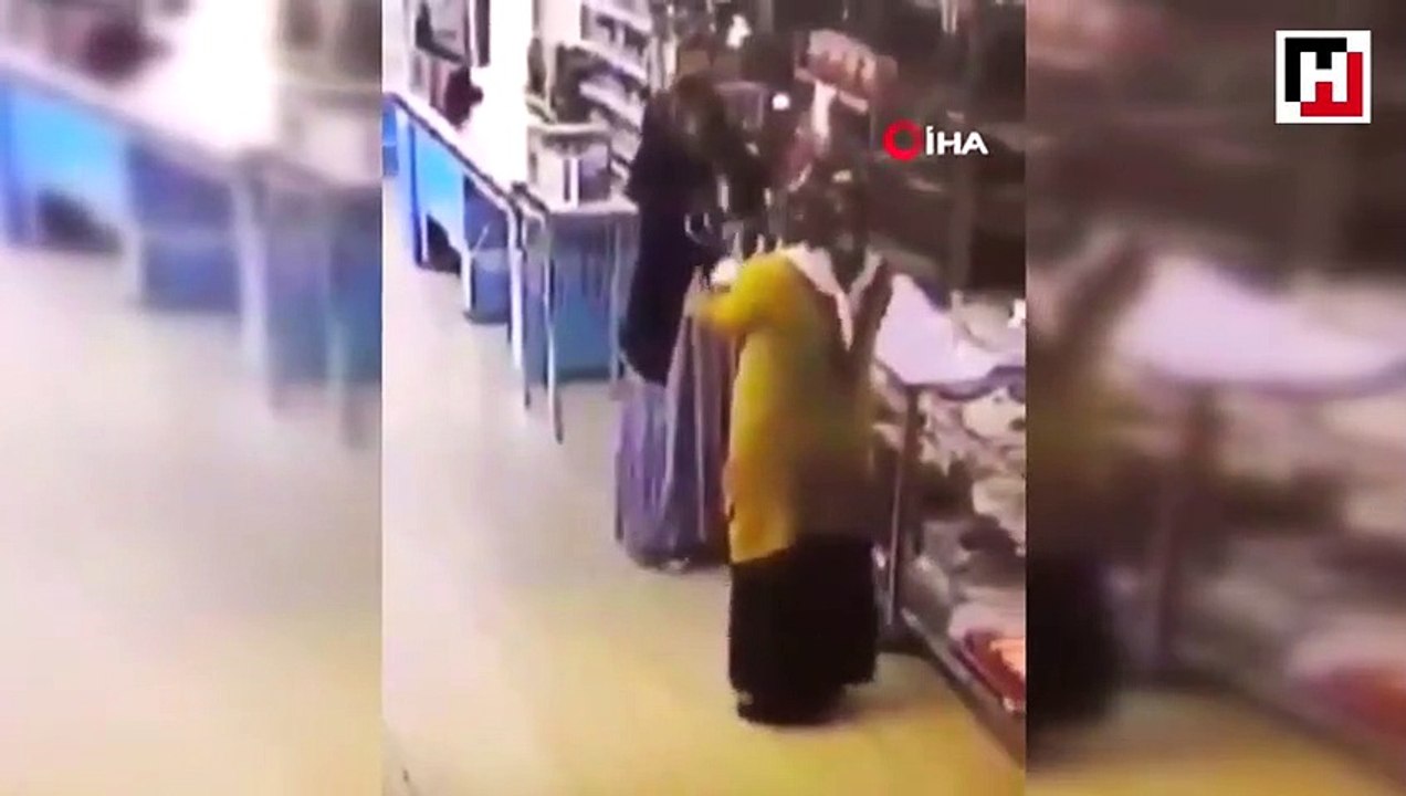 'Boksör' teyzeler kamerada