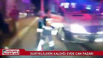 Suriyeli 25 kişinin kaldığı evdeki yangında can pazarı