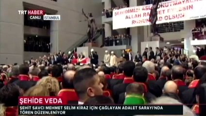 Çağlayan'da Savcı Mehmet Selim Kiraz için tören düzendi