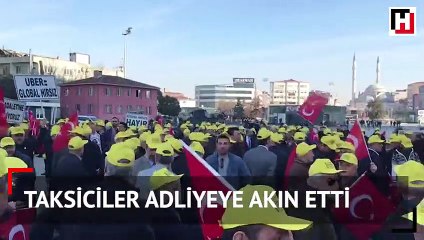 Taksiciler adliyeye akın etti