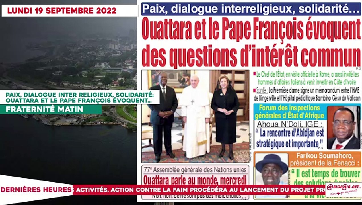 Le Titrologue du 19 septembre 2022- Détention des 46 militaires ivoiriens au mali- l'onu désavoue Assimi Goïta