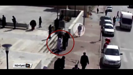 Adliye önündeki cinayet anı kamerada