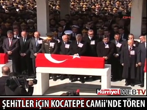ŞEHİTLERDEN 5'İ İÇİN KOCATEPE CAMİİ'NDE CENAZE TÖRENİ