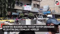 Afrin'de bulvarlara Recep Tayyip Erdoğan ve Zeytin Dalı isimleri verildi