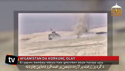 El yapımı bombayı etkisiz hale getirirken böyle havaya uçtu