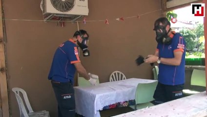 Evde bulduğu toz elini yakınca AFAD ekipleri alarma geçti