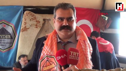 İki katlı binanın çatısına otağ kuruldu