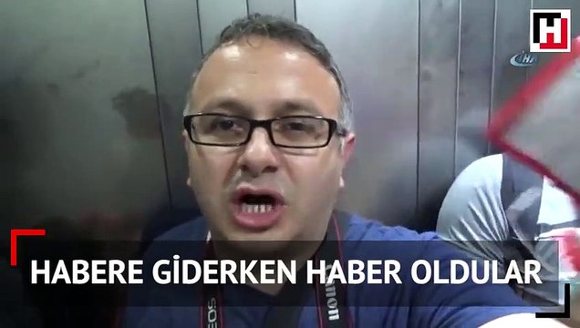 Habere giderken haber oldular! 11 kişi asansörde mahsur kaldı