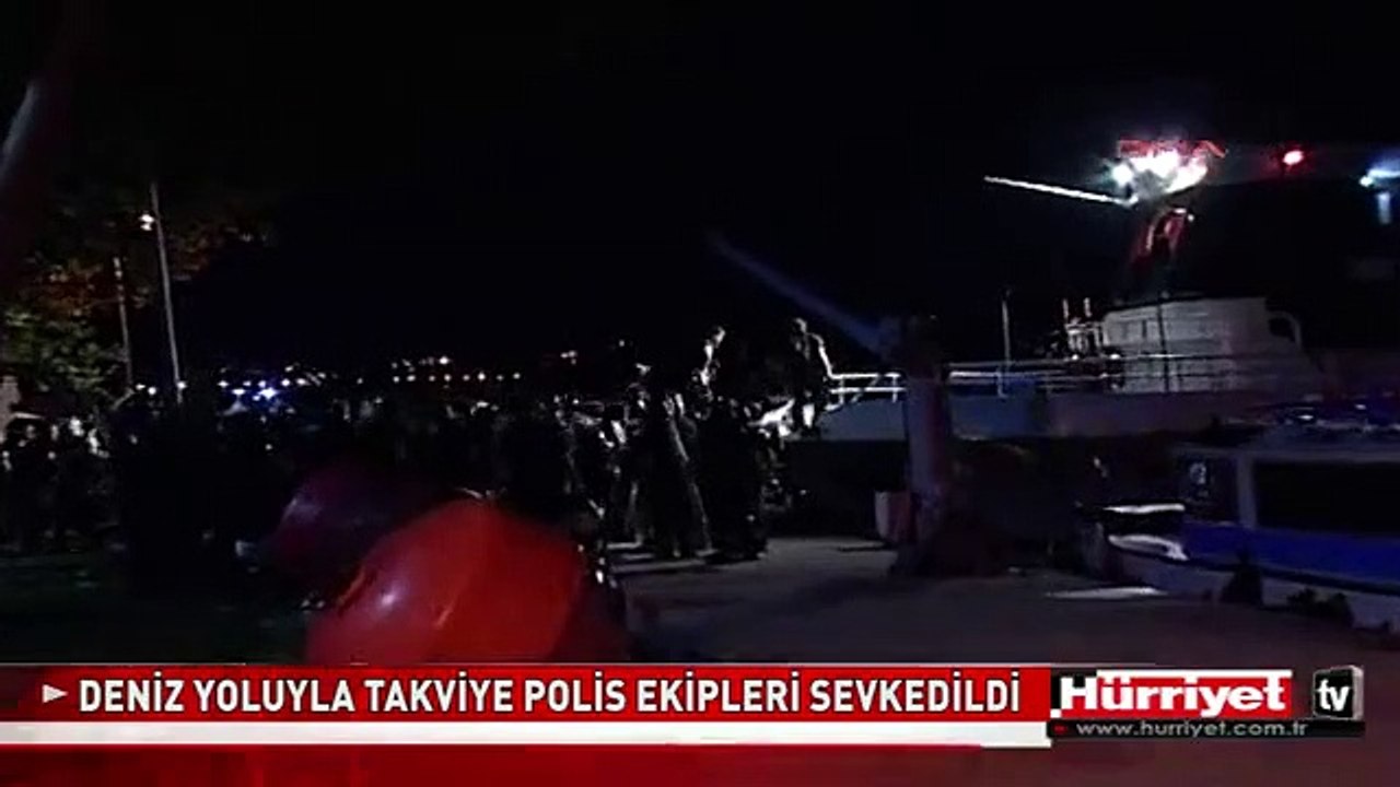 BEŞİKTAŞ'A DENİZ YOLUYLA TAKVİYE POLİS EKİPLERİ! TAKSİM GEZİ PARKI OLAYLARI