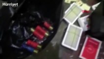 Evde kumar oynayan 13 kişiye polis baskını kamerada