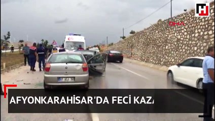 Afyonkarahisar'da iki otomobil çarpıştı: 2 ölü, 5 yaralı