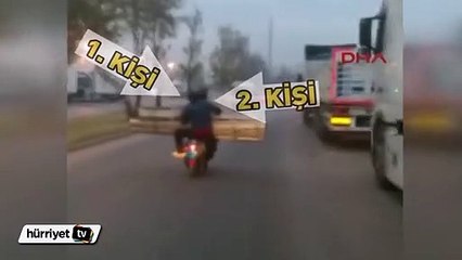 Antalya kent merkezinde tehlikeli yolculuk