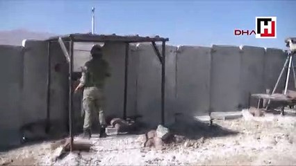 Eşinin şehit olduğu yerde, nöbette