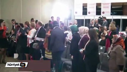 Sare Davutoğlu, baygınlık geçiren kadın korumaya müdahale etti