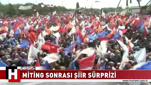Miting sonrası şiir sürprizi