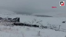 Ağrı'da ilk kar Tendürek Dağı'na düştü
