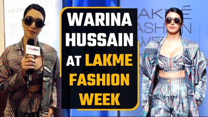 Warina Hussain ने बताया, क्यों आई Social Media पर वापस, Lakme Fashion Week 2022 Ramp Walk Video
